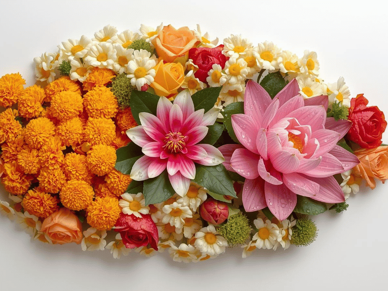 Image of a peaceful home pooja setup